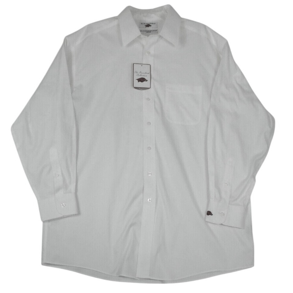 The Razorback Collection 100%‎ Cotton Non-Iron Pinpoint Dress Shirt 16.5/34